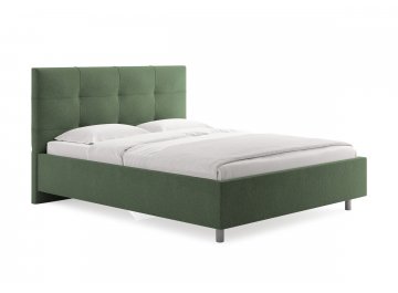 Полутораспальная кровать Caprice зеленая рогожка