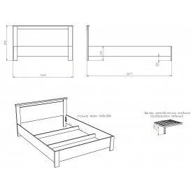 Полутораспальная кровать Денвер