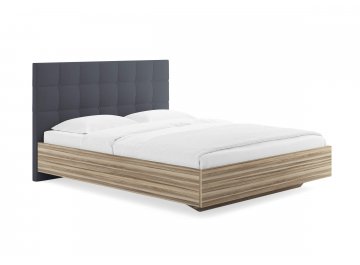 Двуспальная кровать Luiza графитовый диагональ