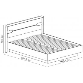 Полутораспальная кровать Ронда 328