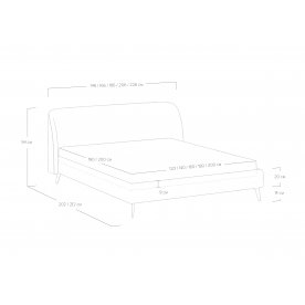 Полутораспальная кровать Rosa