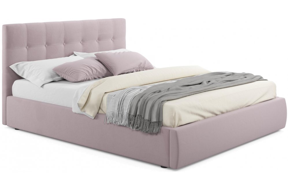Полутораспальная кровать Selesta 140х200 с ПМ лиловая