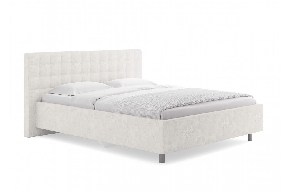 Полутораспальная кровать Siena 140x200 с основанием монако белый