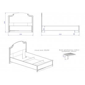 Полутораспальная кровать Сиенна