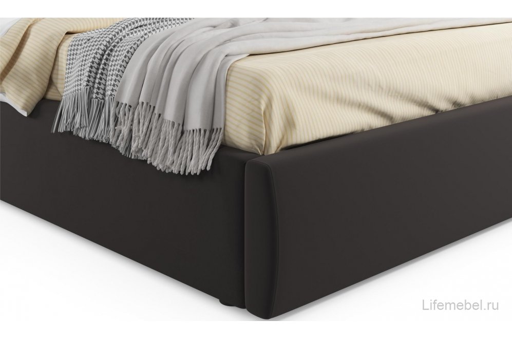 Полутораспальная кровать Verona 140х200 с ПМ велюр шоколад