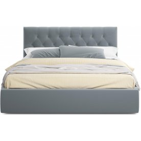 Полутораспальная кровать Verona 140х200 серый велюр