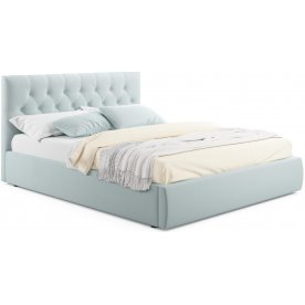 Полутораспальная кровать Verona 140х200 велюр мята пастель