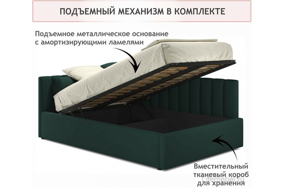 Тахта Венера 120х200 изумруд