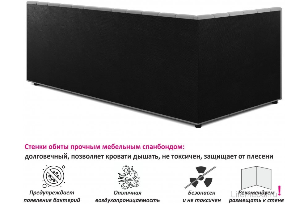 Тахта Milena 120х200 с ящиками мята пастель