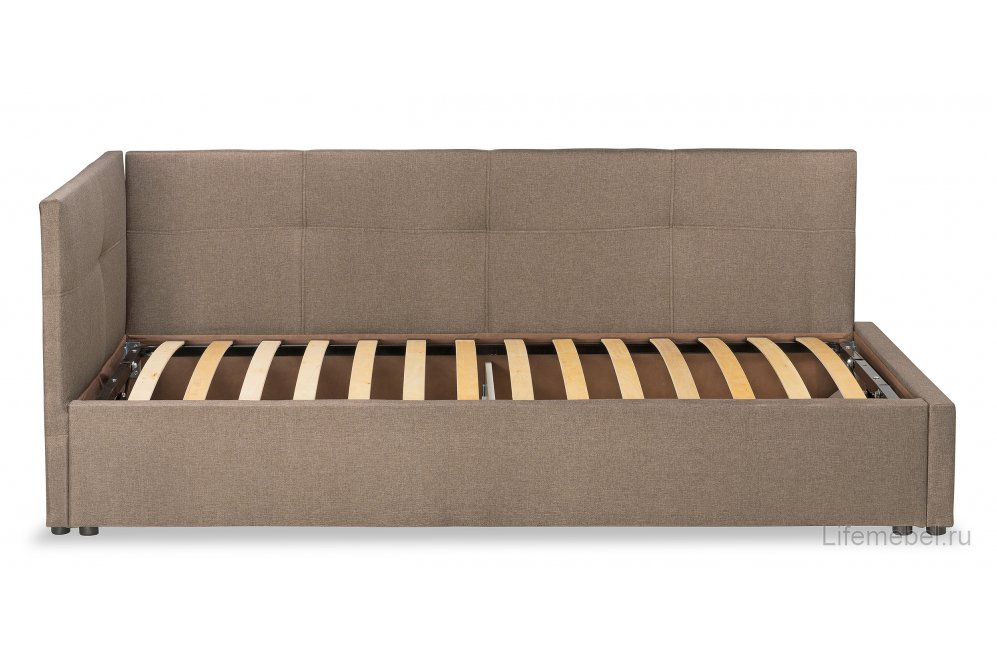 Тахта Каролина-1 90х200 с ПМ Jute tan с матрасом