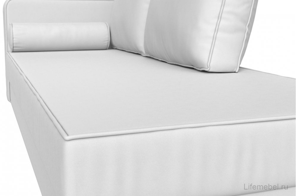 Кушетка Прайм левая белая экокожа