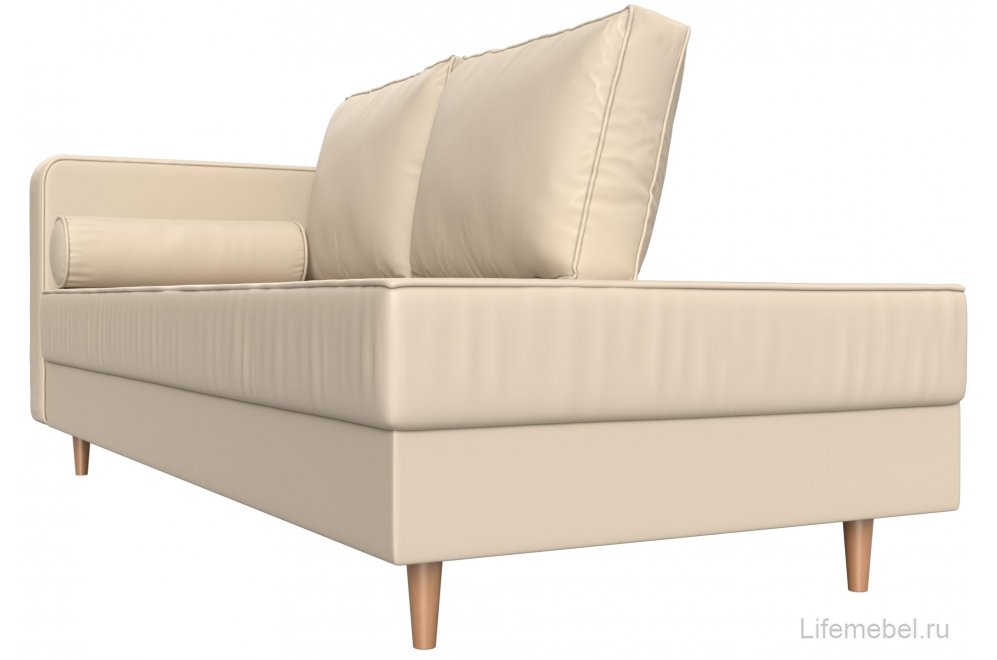 Кушетка Прайм левая бежевая экокожа