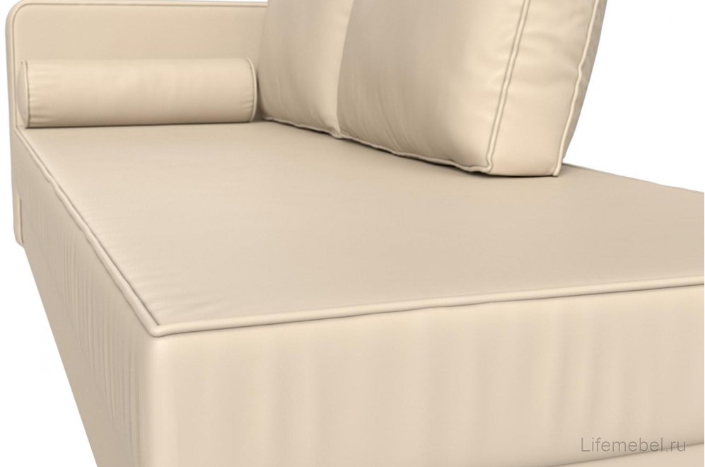 Кушетка Прайм левая бежевая экокожа