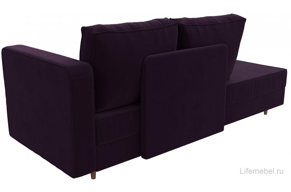 Кушетка Прайм правая фиолетовый велюр