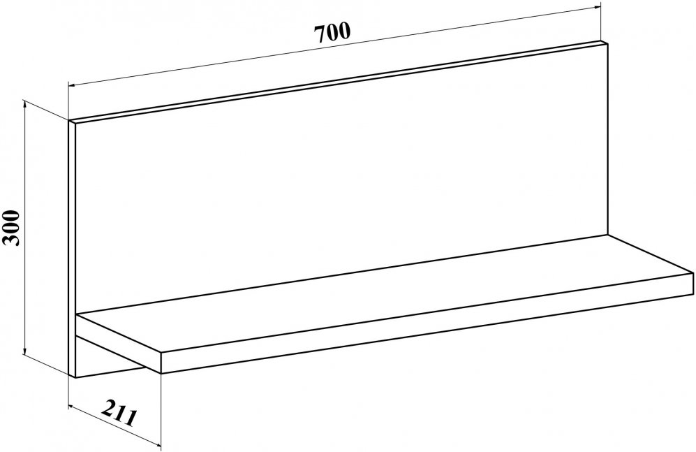 Полка Анастасия АН-18 венге луизиана