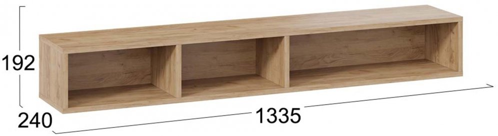 Полка Хилтон дуб крафт золотой