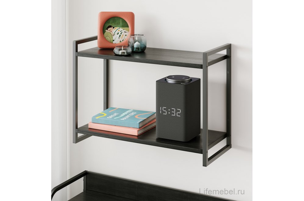 Полка Leset Стилвуд 22 черный