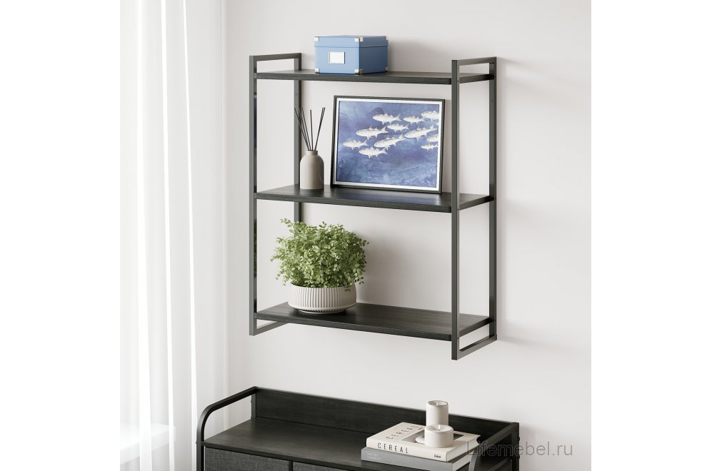 Полка Leset Стилвуд 23 черный