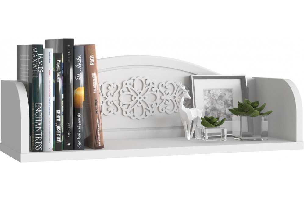 Полка настенная Ассоль АС-48 белое дерево