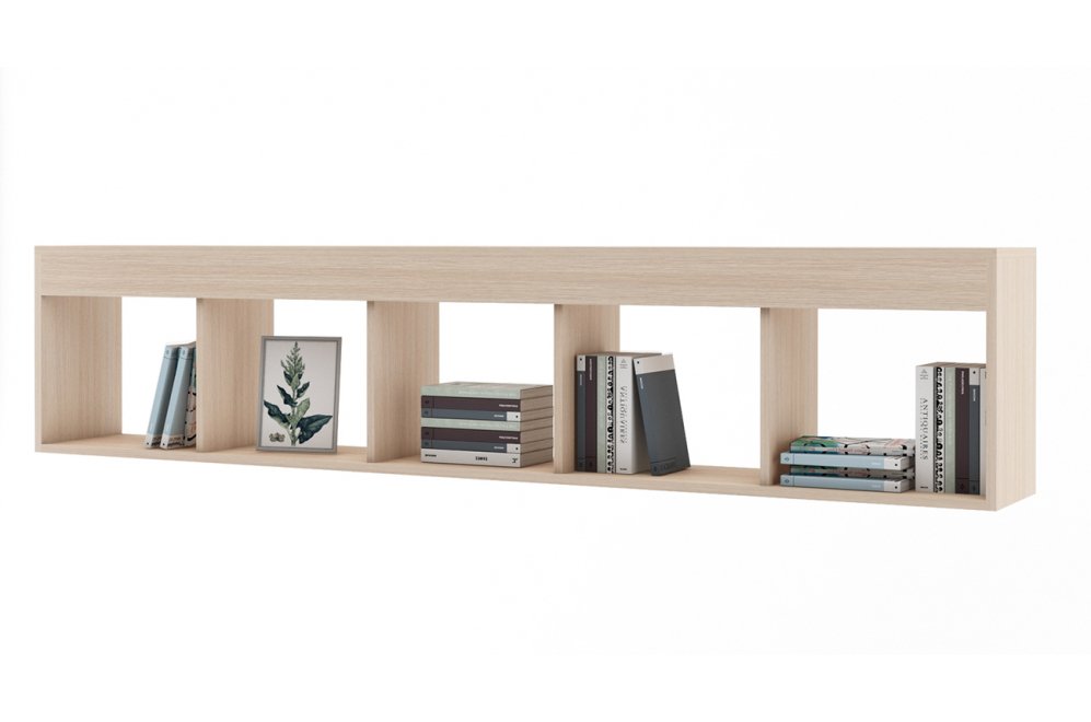 Полка настенная Эстри-4 дуб молочный