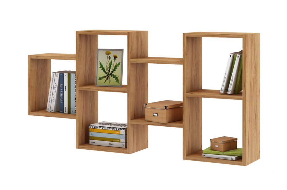 Полка настенная Флэш-12 дуб золотистый