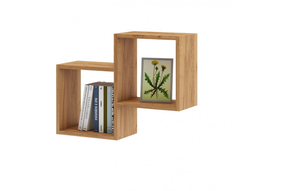 Полка настенная Флэш-1 дуб золотистый