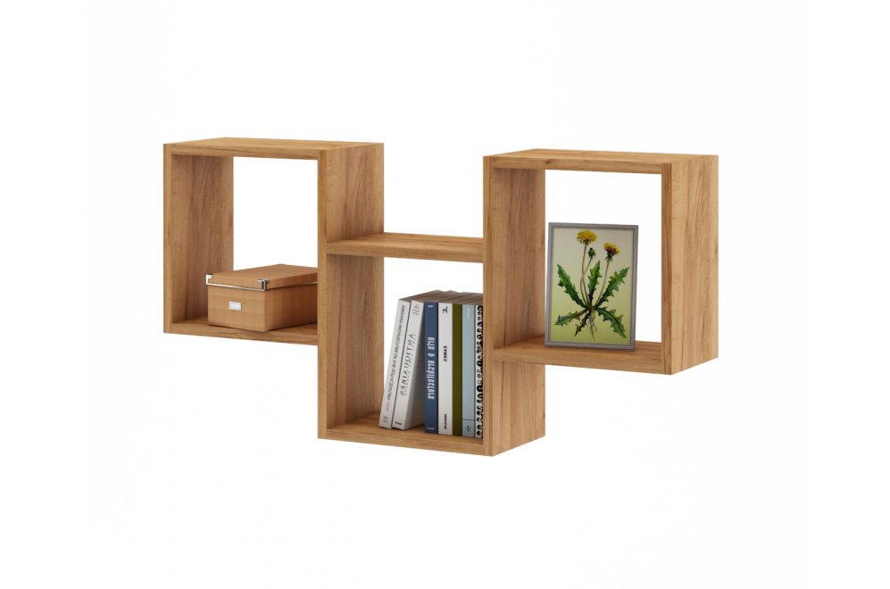 Полка настенная Флэш-3 дуб золотистый