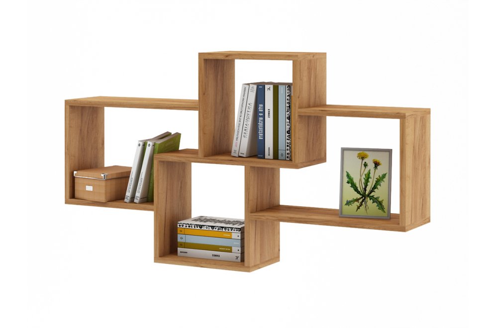 Полка настенная Флэш-8 дуб золотистый