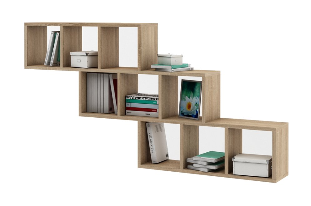 Полка настенная Вайс-5 дуб сонома