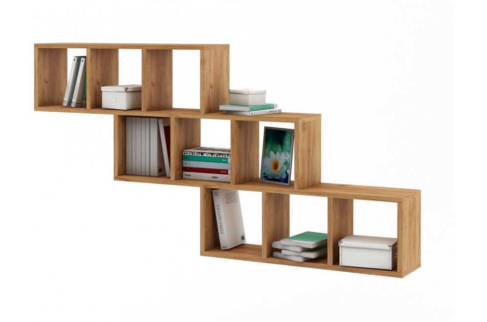 Полка настенная Вайс-5 дуб золотистый