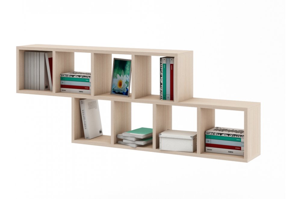 Полка настенная Вайс-7 дуб молочный