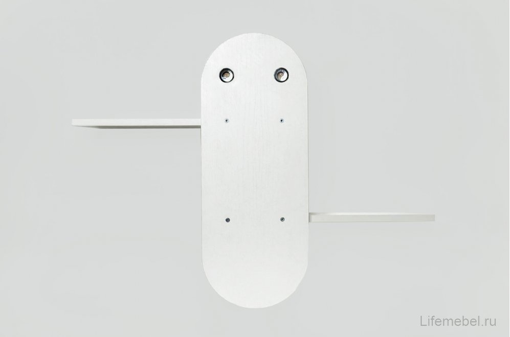 Полка навесная 2 Милана белое дерево