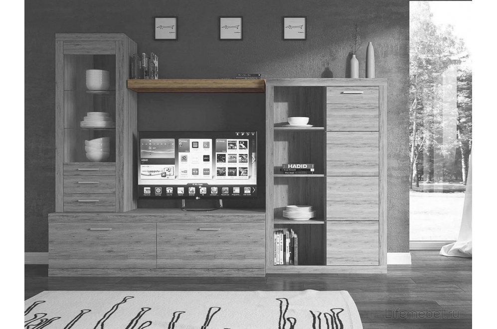 Полка Oskar 1NM дуб санремо