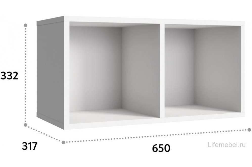 Полка П-01 белый структурный