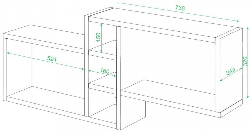 Полка ПК-20 карамель / венге