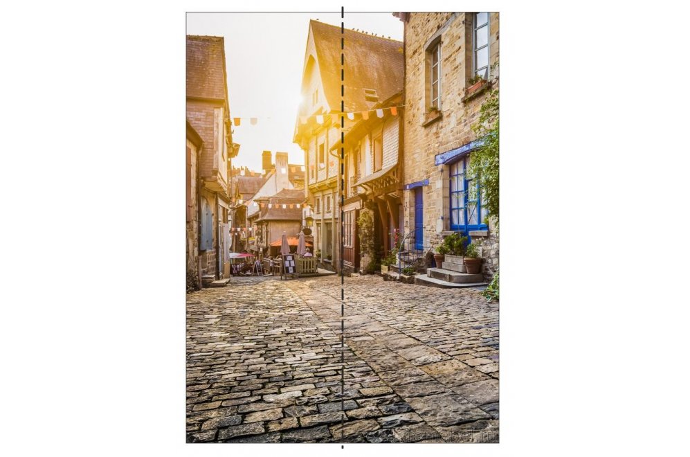 Шкаф-купе Экспресс Фото Дуо ФФ Улица 120 см сонома