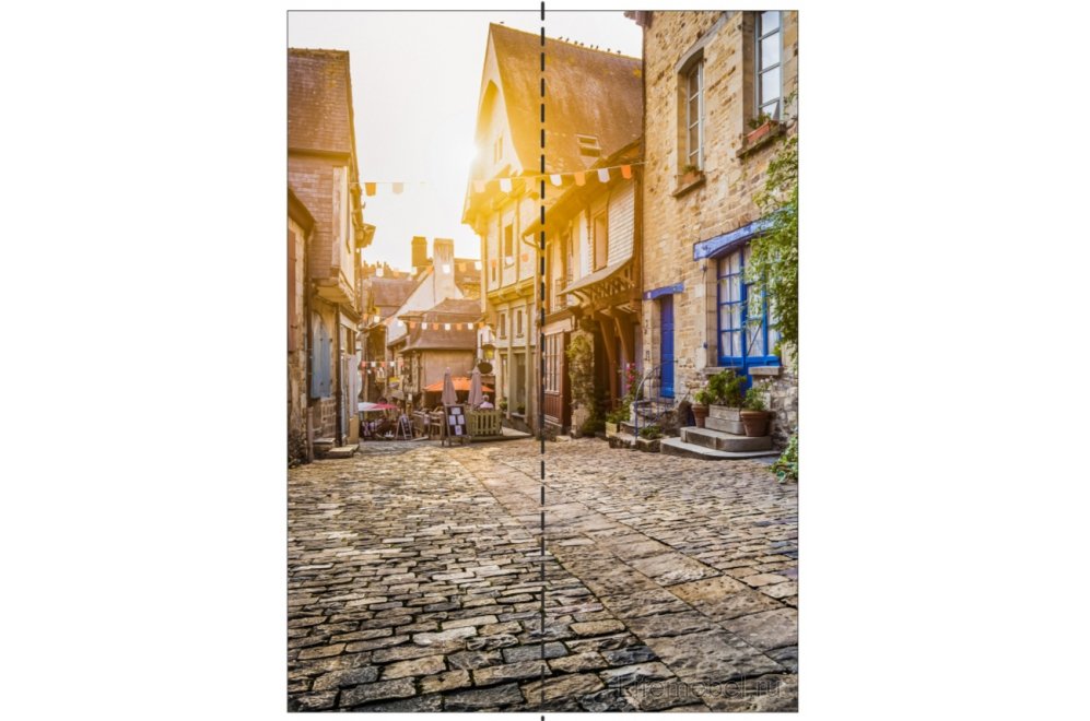 Шкаф-купе Экспресс Хит Фото ФФ Улица 120 см сонома