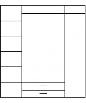 Шкаф для спальни Тиффани 4D2S вудлайн кремовый
