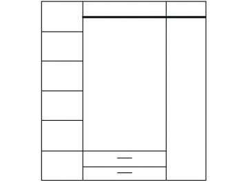 Шкаф четырехдверный Tiffany 4D2S