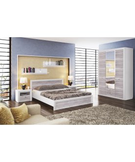 Шкаф для спальни Оливия 3D2S с зеркалом дуб анкона