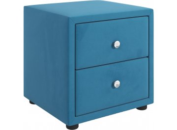 Прикроватная тумба Cubo синий велюр