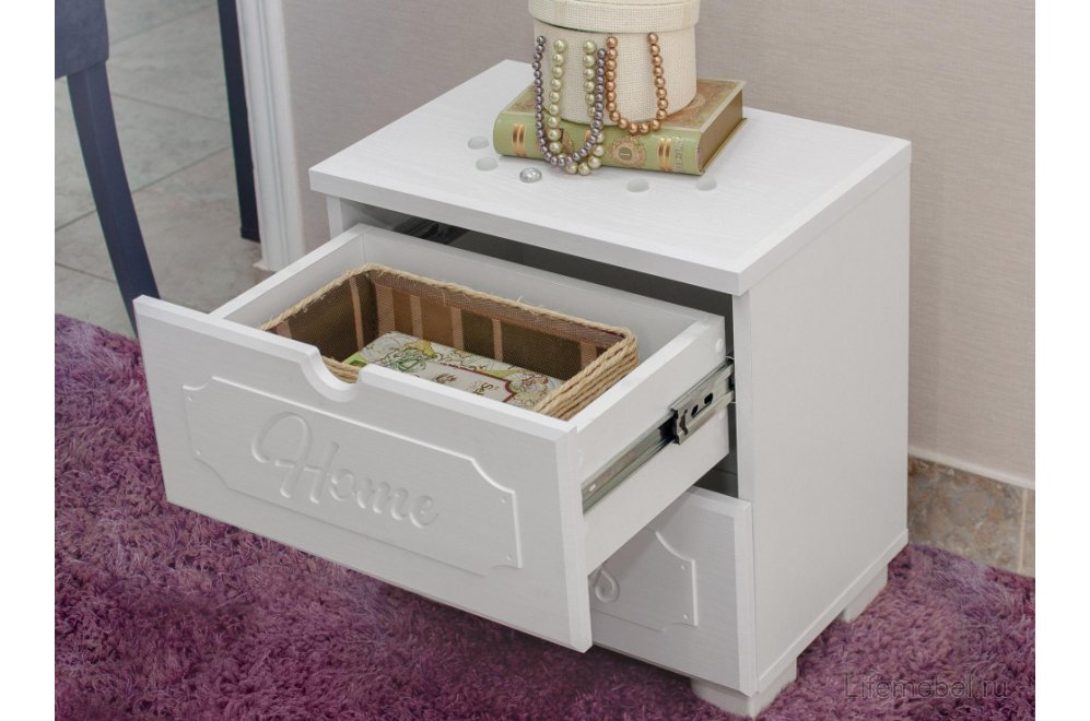 Прикроватная тумба ДримСтар ДС-14 белое дерево