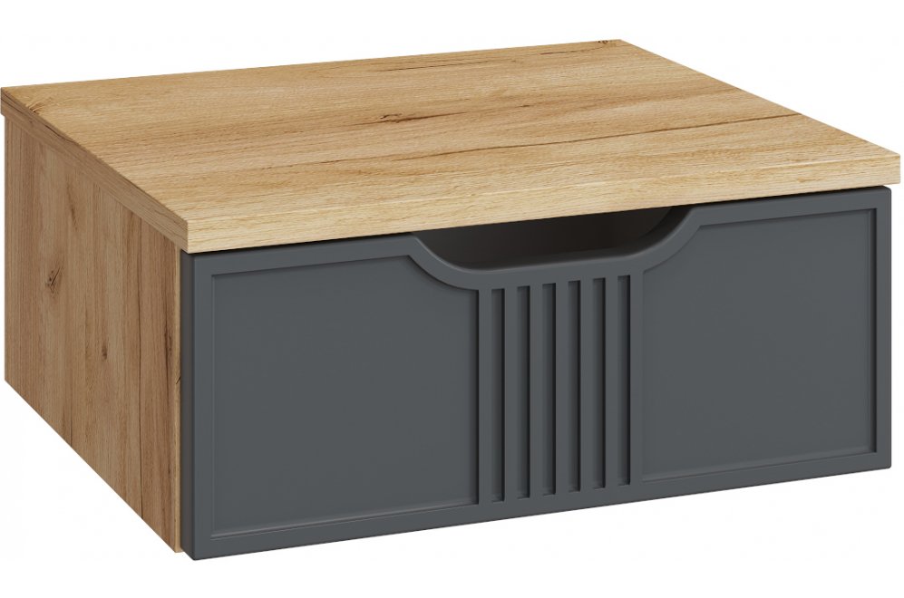 Прикроватная тумба ЭЛ-23 дуб крафт золотой / графит подвесная