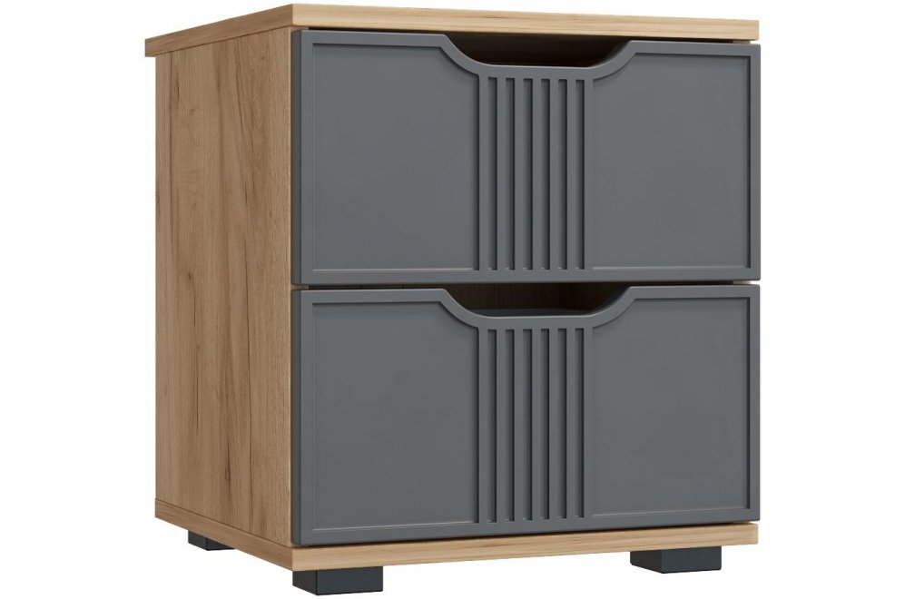 Прикроватная тумба Эмилия ЭЛ-25 дуб крафт золотой / графит