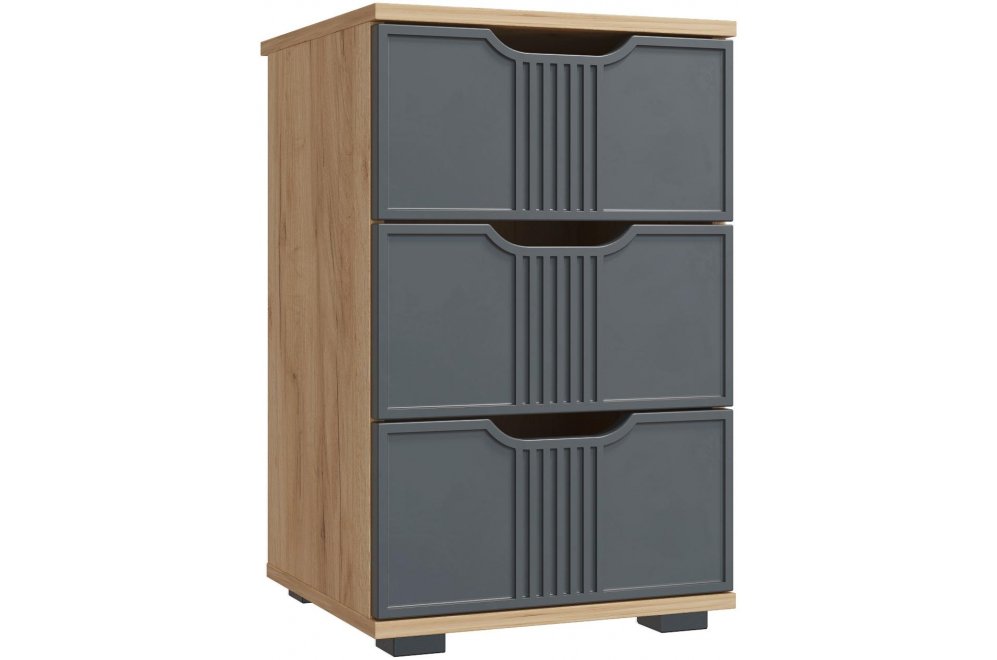 Прикроватная тумба Эмилия ЭЛ-26 дуб крафт золотой / графит