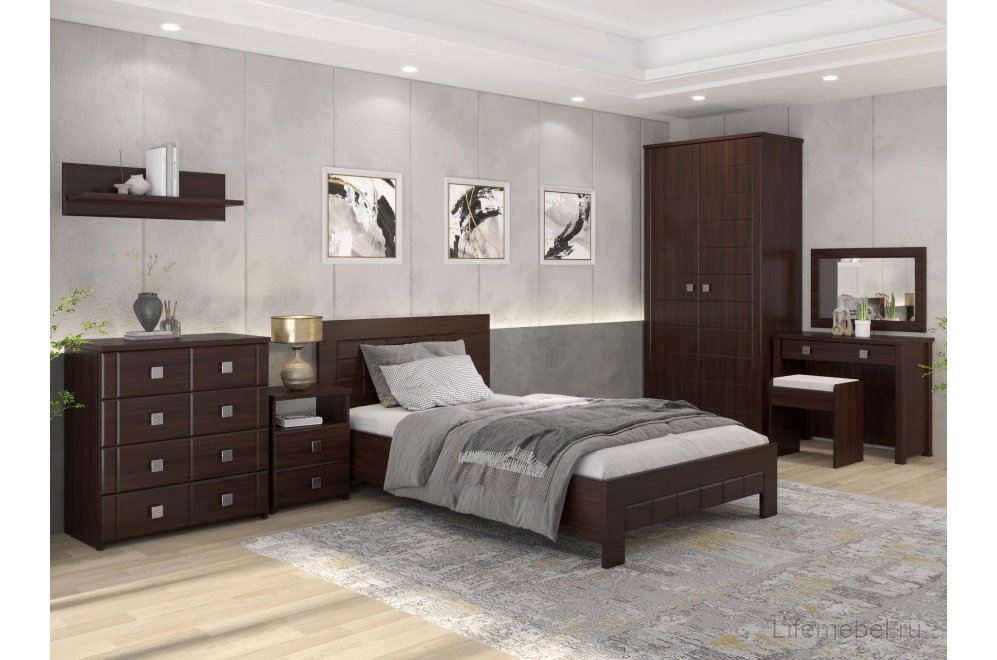 Прикроватная тумба Изабель ИЗ-58К орех темный