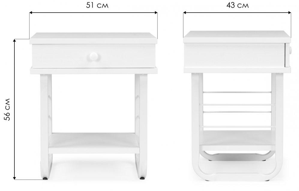 Прикроватная тумба Малгома белая