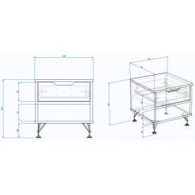 Прикроватная тумба МегаKraft 3