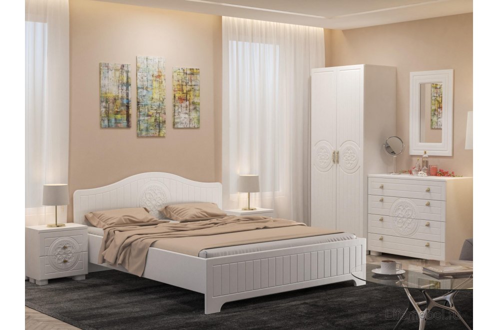 Прикроватная тумба Монблан МБ-38К белое дерево