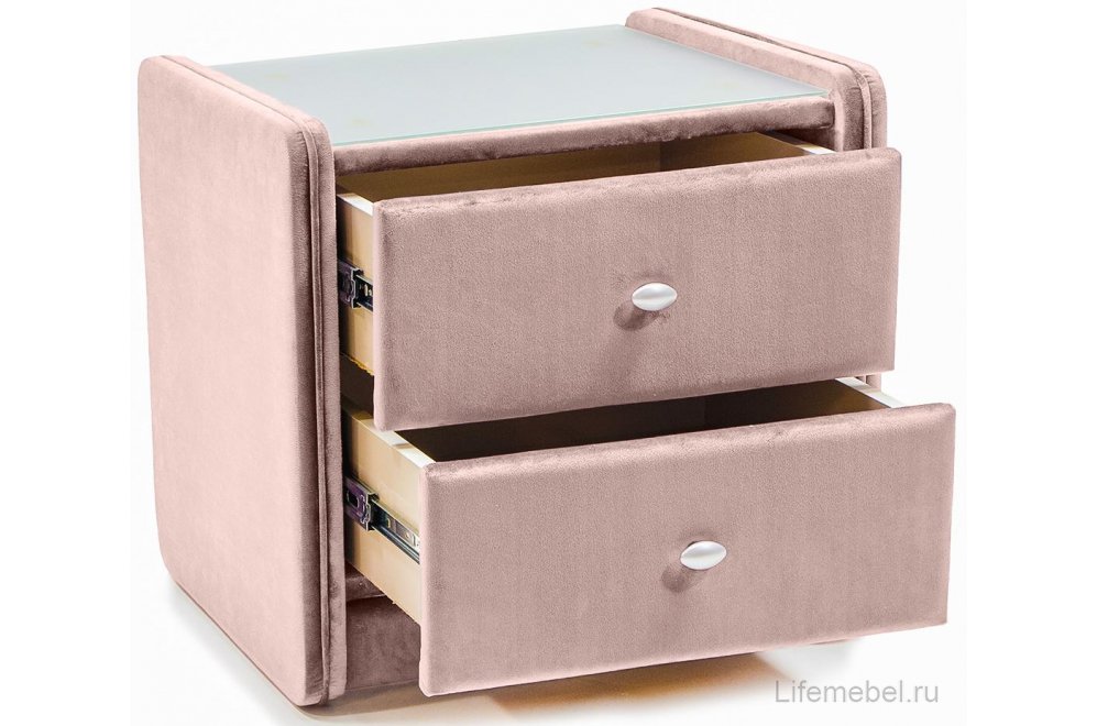 Прикроватная тумба Мягкая teddy 027 пудровая